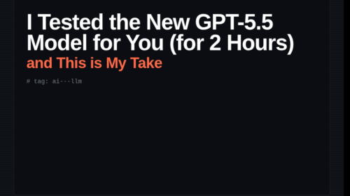 I Tested the New GPT-5.5 Model for You (for 2 Hours) and This is My Take